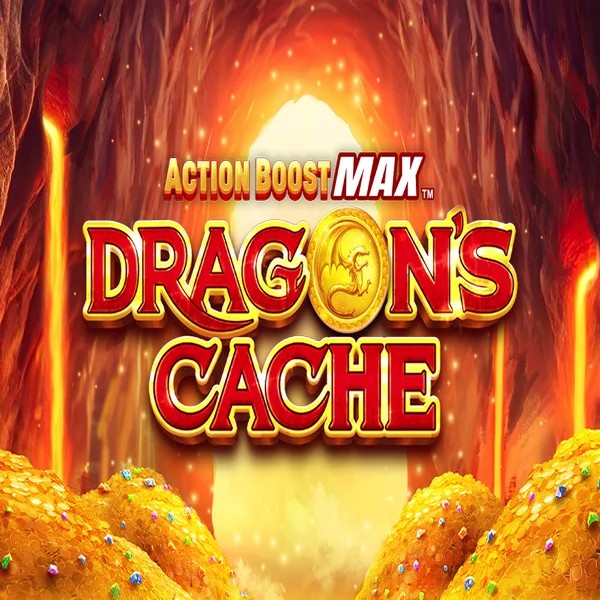 Action Boost Max Dragon's Cache logo – Slots by SpinPlay Games at Corgibet Casino