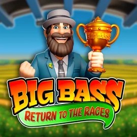 Big Bass Return to the Races online game logo by Pragmatic Play on corgibet-casino.ca