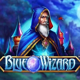 Blue Wizard online game logo by Quickspin on corgibet-casino.ca