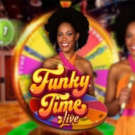 Funky Time slot visual from Evolution available on corgibet-casino.ca