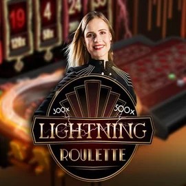 Lightning Roulette slot logo by Evolution at Corgibet Casino