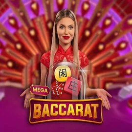 Mega Baccarat slot icon by Pragmatic Play, available at Corgibet Casino