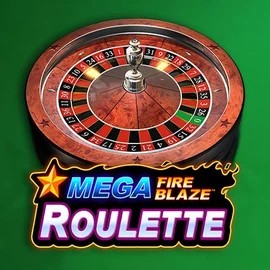 Mega Fire Blaze Roulette online game logo by Playtech on corgibet-casino.ca