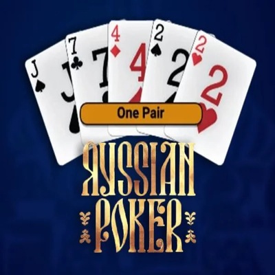 Russian Poker slot logo by OneTouch Games at Corgibet Casino
