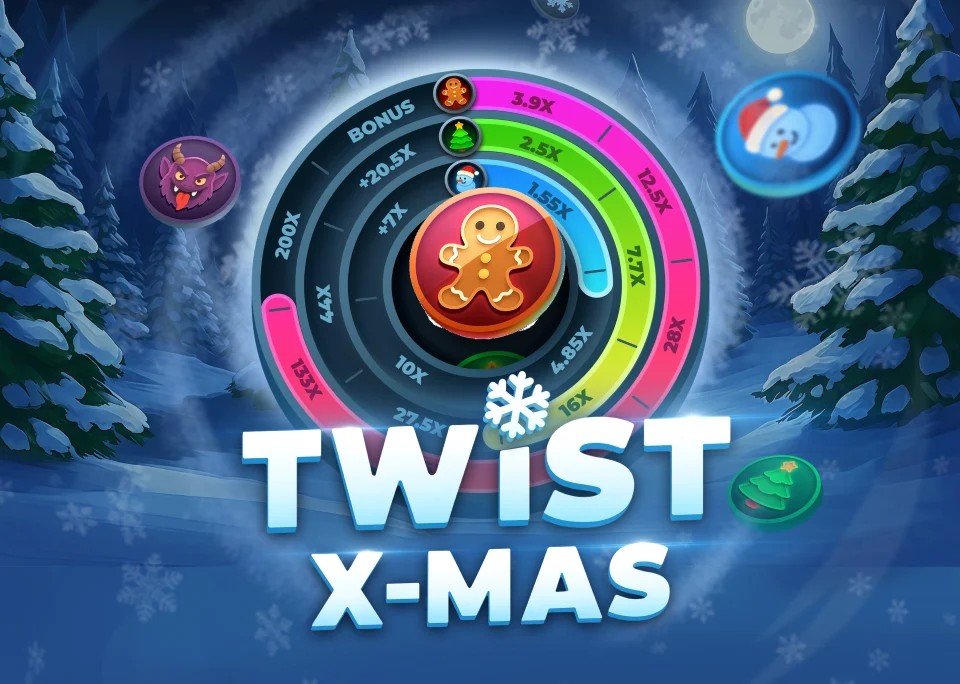 Twist X-mas slot logo by InOut at Corgibet Casino